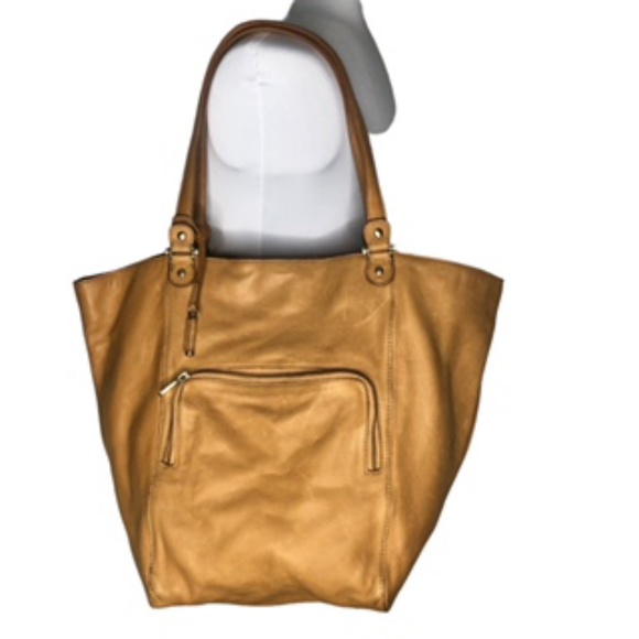 Liz Claiborne Handbags - Liz Claiborne Bucket Style Double Strap Gold Color Tote Bag
